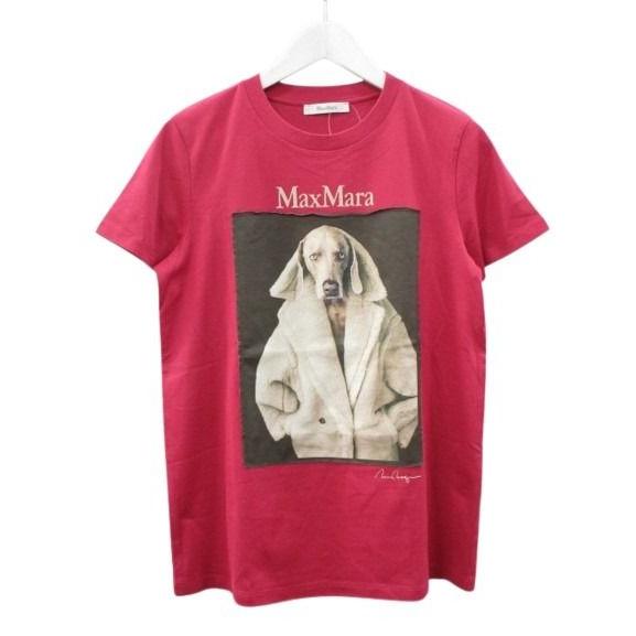 未使用品 マックスマーラ MAX MARA VALIDO ウェグマンプリント 半袖 Tシャツ S ピ...