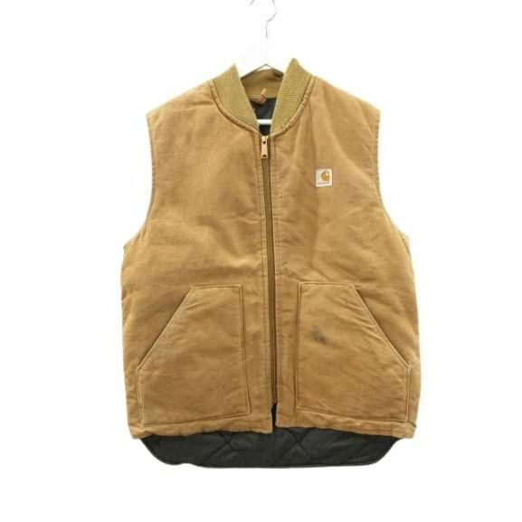 カーハート carhartt 80s ダックベスト VQ196 裏地キルティング ブラウン LT メ...