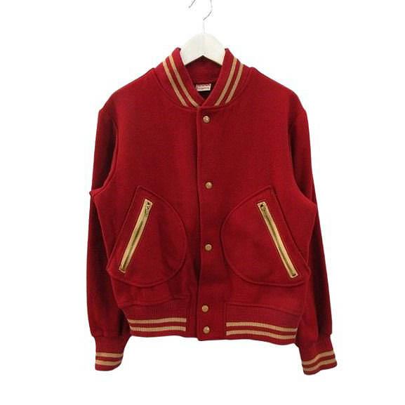 マックレガー マクレガー McGREGOR 60s 70s スタジャン ウール L レッド USA製...