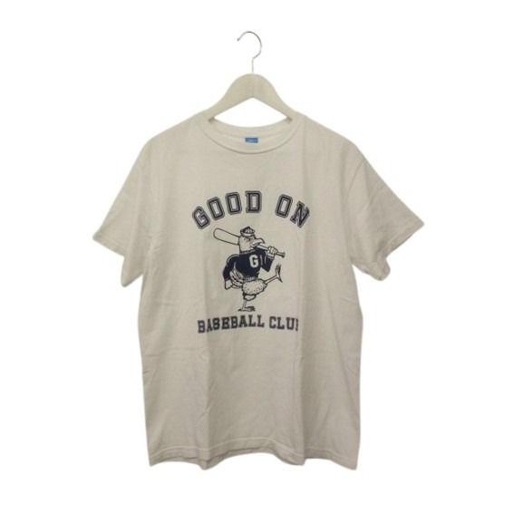 グッドオン GOOD ON Tシャツ L 半袖 カットソー プリント ホワイト 白 トップス メンズ