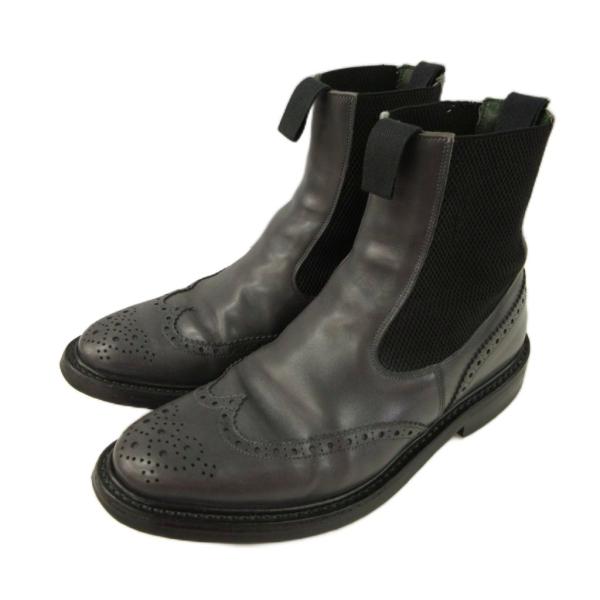 トリッカーズ TRICKER'S Henry ヘンリー サイドゴアブーツ レザー SIZE 9 グレ...