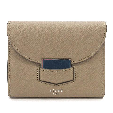 未使用品 セリーヌ CELINE トロッター スモールフォールデッド マルチファンクション ミニ 財...