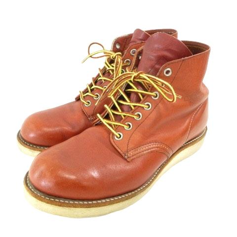 レッドウィング REDWING 6インチ クラシック ラウンド ショート ブーツ 厚底 ロゴ ワンポ...