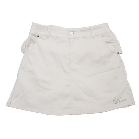 キスオンザグリーン 美品 近年 後ろ三段フリルストレッチスカート インナーパンツ付き キュロット ゴ...