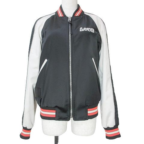 コーチ COACH × キース・ヘリング 中綿 スカジャン 18027 ジップアップ 刺繍 チェーン...