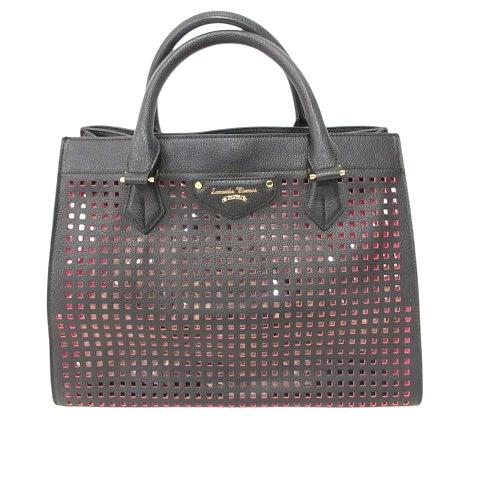 サマンサタバサ Samantha Thavasa 美品 クリア トートバッグ レザー スクエア 鞄 ...