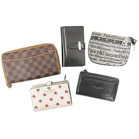 マークジェイコブス MARC JACOBS ケイトスペード等 5点 長財布 二つ折り財布 ウォレット...