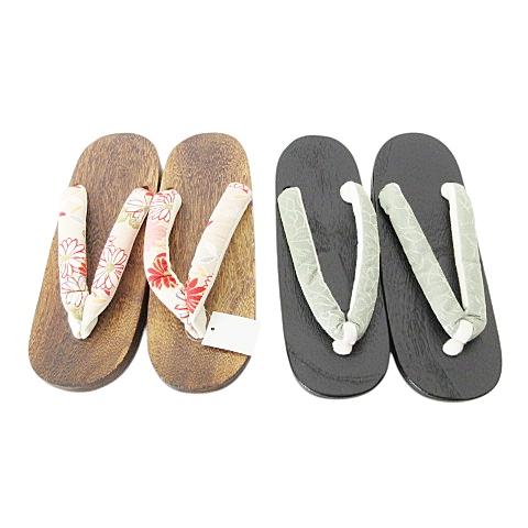 未使用品 美品 2点 セット 草履 ふっくら鼻緒 下駄 サンダル 浴衣 靴 花柄 和柄 23.0〜2...