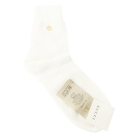 未使用品 グッチ GUCCI 美品 GG ソックス 靴下 L 10 22-24cm ホワイト ★AA...