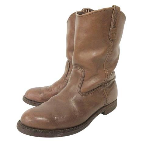 レッドウィング REDWING ペコスブーツ 縦羽タグ レザー USA製 ワークブーツ 9 27cm...
