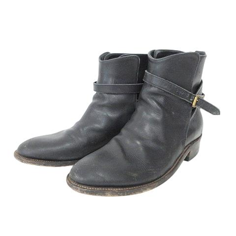 バックボーン BACK BONE ストラップ ブーツ レザー 靴 シューズ 約25.5cm 黒 ブラ...
