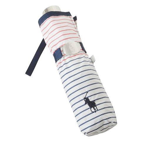 ポロ ラルフローレン POLO RALPH LAUREN ボーダー 折りたたみ傘 晴雨兼用 ポロ刺繍...