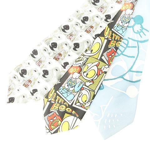 美品 バンプレスト BANPRESTO コカコーラ 3点 セット ワイドネクタイ 総柄 マルチカラー...