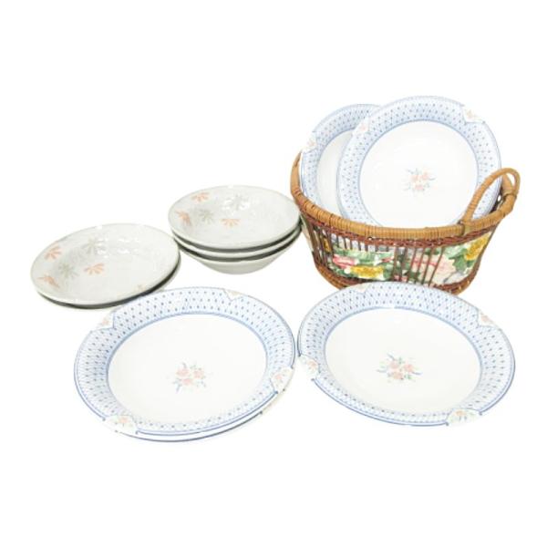 オリベ ORIBE カゴ付き スープ皿 5枚 ひじり お皿 5枚 セット 計10枚 おまとめ その他