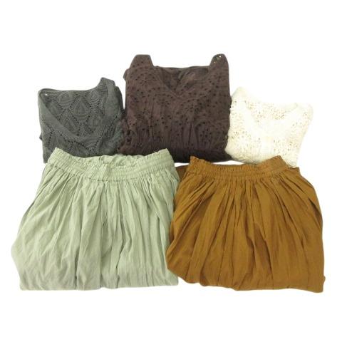 グレイル 他 おまとめ セット 5点 ワンピース カーディガン ベスト スカート フリーサイズ マル...