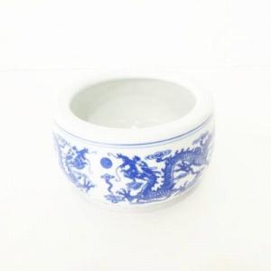 美品 栄宝斎 筆洗い 陶器 白 ホワイト 青 ブルー その他