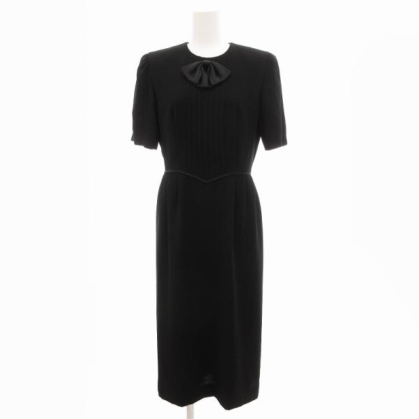 東京ソワール アンサンブルワンピース ミモレ ロング 半袖 喪服 ブラックフォーマル 9 黒 ブラッ...