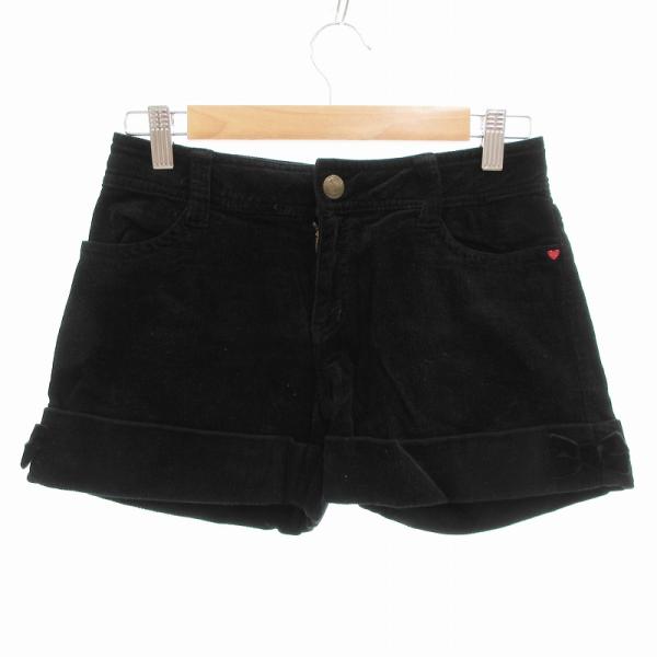 メゾピアノ mezzo piano ショーツ ハーフパンツ コーデュロイ ロゴ刺繍 M 150cm ...