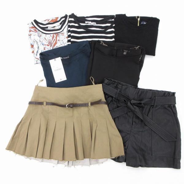 ザラ ZARA 7点セット まとめ Tシャツ ワンピース ニット 半袖 ノースリーブ スカート ショ...