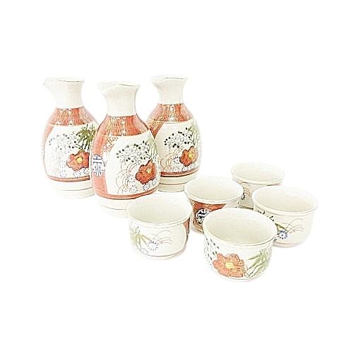 美品 九谷焼 酒杯セット オリベカニ絵 とっくり 徳利 おちょこ 和食器 マルチカラー その他