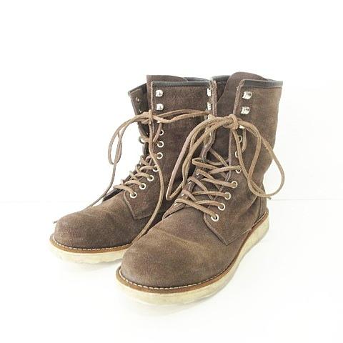 ホーキンス Hawkins レースアップ ブーツ スエード 靴 シューズ 26.5cm 茶 ブラウン...