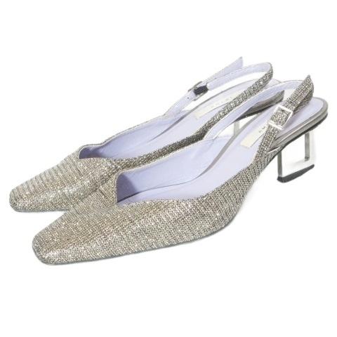 アメリヴィンテージ Ameri VINTAGE スクエアトゥ パンプス ヒール グリッター バックス...