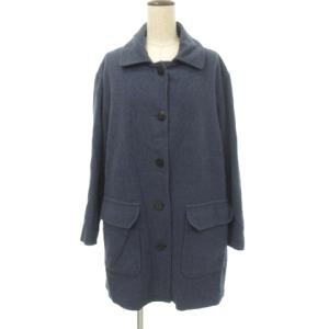 ステファネル STEFANEL ステンカラーコート キルティング ジャケット アウター 日本製 Mサイズ 紺 ネイビー ■YHS4 レディース