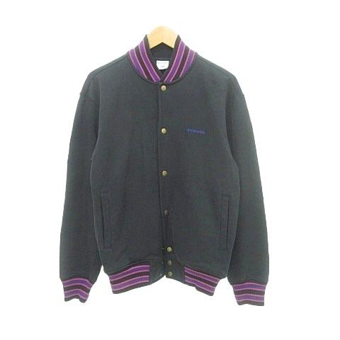 コロンビア Columbia 美品 スウェット ジャケット ブルゾン アウター Sサイズ 黒 ブラッ...