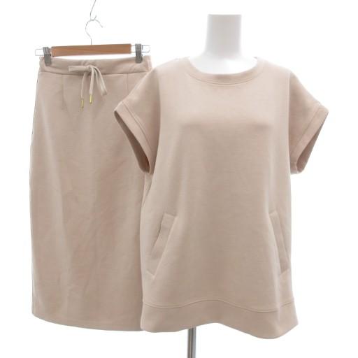 ナノユニバース nano universe カットソー スカート セットアップ ひざ丈 イージー ノ...