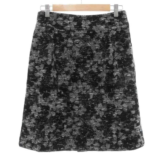 オースチン リード Austin Reed タイトスカート ツイード 総柄 ラメ ひざ丈 40 黒 ...