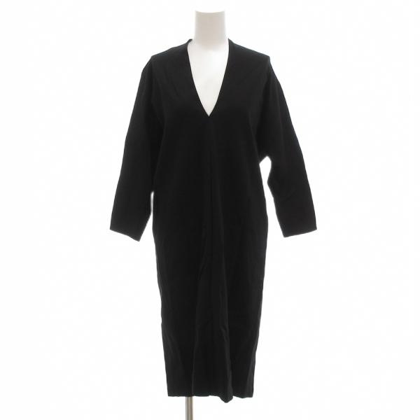 ガリャルダガランテ GALLARDAGALANTE ワンピース Vネック ひざ丈 F 黒 ブラック ...