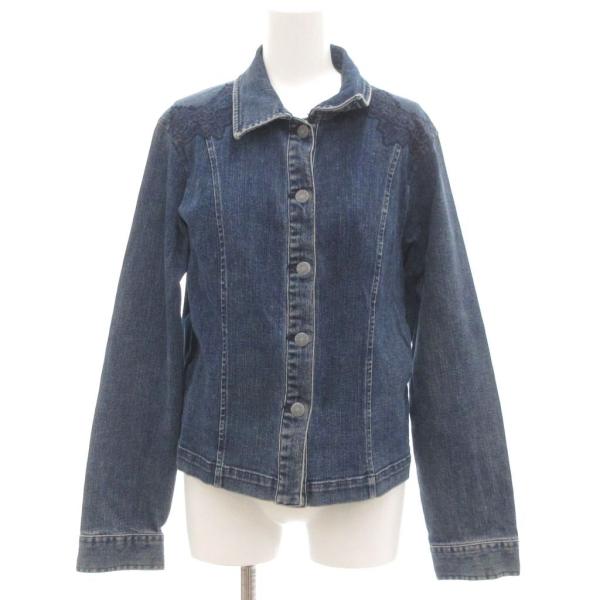 ローラアシュレイ LAURA ASHLEY デニムジャケット ジージャン 13 インディゴブルー 青...