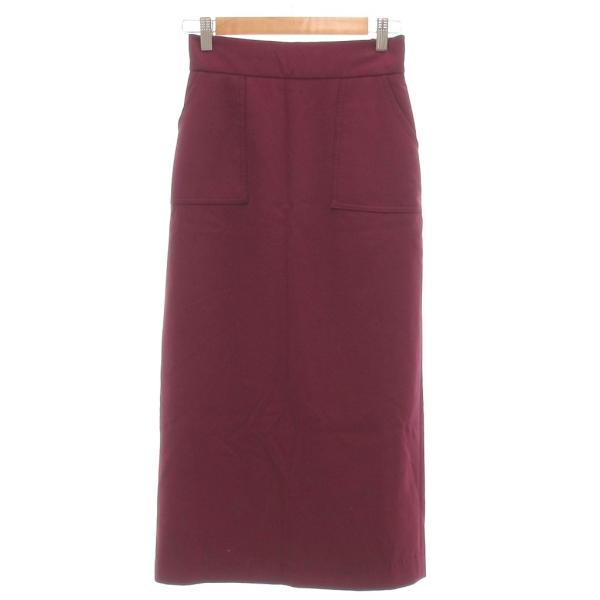 クラネ CLANE スカート 1 紫 パープル ロング ミモレ スリット /JS ■YHS7 レディ...