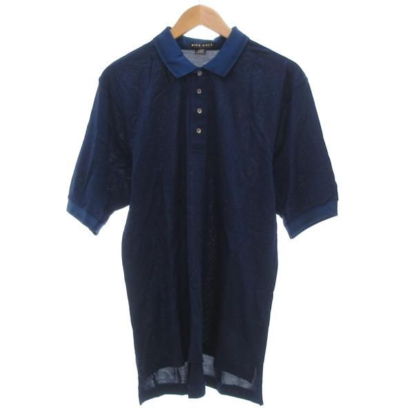 ナイキゴルフ NIKE GOLF ポロシャツ 鹿の子 半袖 S 青 ブルー /JS ■YHS7 メン...