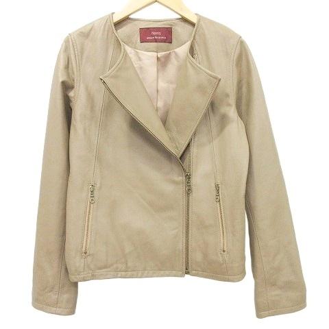 アイテムズ アーバンリサーチ ITEMS URBANRESEARCH ラムレザー ジャケット ノーカ...