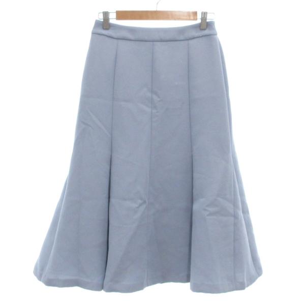 未使用品 エストネーション ESTNATION フレアスカート タック 38 ライトブルー 水色 /...