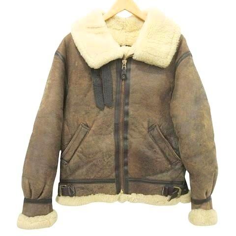 アヴィレックス AVIREX B-3 フライトジャケット USA製 ムートン シープスキン ブルゾン...