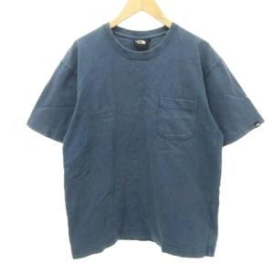 ザノースフェイス THE NORTH FACE NT32009 Tシャツ 半袖 ポケット クルーネック 無地 薄手 Mサイズ 紺 ネイビー ■YHS10 メンズ