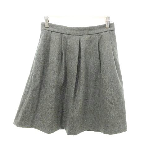 ロペピクニック ROPE Picnic 美品 ミニ丈 フレア スカート ウール混 38 Mサイズ グ...