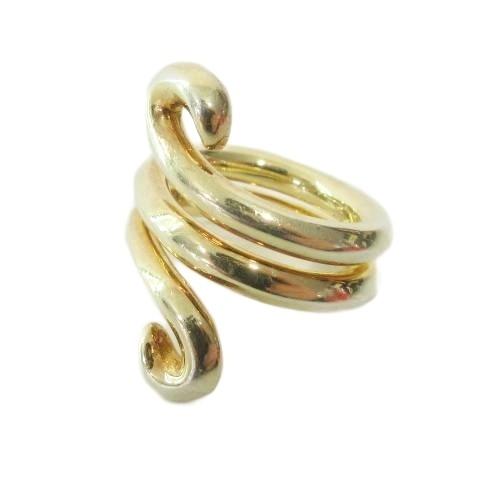 ララガン ウェーブ リング 指輪 アクセサリー 8号 ゴールドカラー レディース