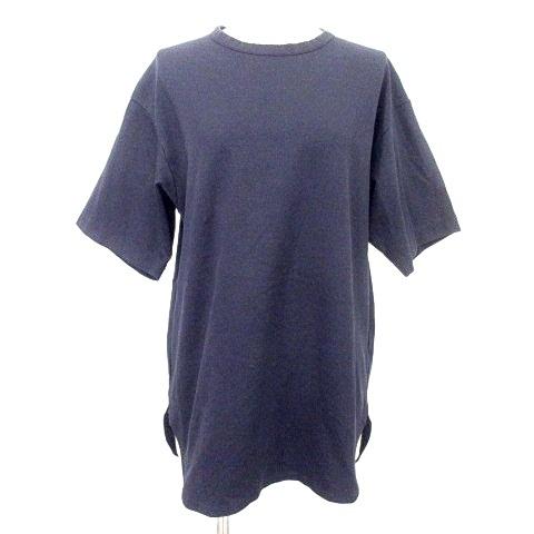 プラステ PLST ラウンドヘム ビッグシルエット Tシャツ 半袖 Sサイズ 黒 ブラック ■GY6...