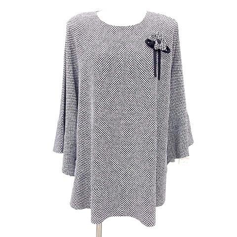 mf marufuji タグ付き 総柄 ポンチョ コサージュ付き 日本製 M〜L ブラック ■GY6...