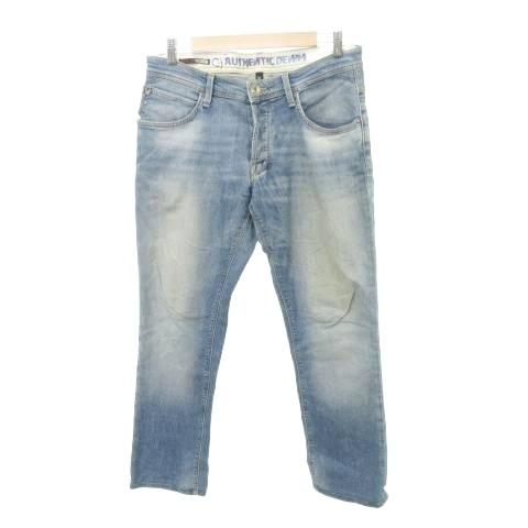 ガウディ ジーンズ デニム ボタンフライ フェード 薄手 31 約Lサイズ 青 ブルー ■GY61 ...