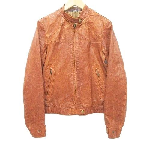 ロペ ROPE ラムレザー ジャケット ブルゾン 羊革 11 M〜Lサイズ 茶 ブラウン ■GY61...