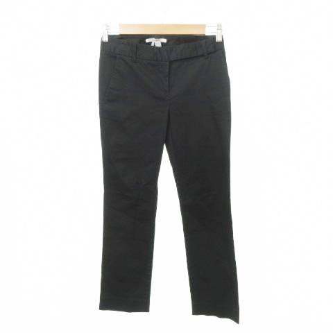 ザラ ベーシック ZARA BASIC スラックス パンツ 無地 薄手 US2 Sサイズ 黒 ブラッ...