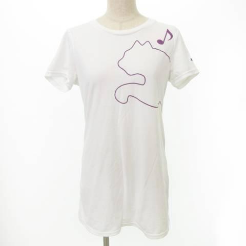 プーマ PUMA 半袖 Ｔシャツ ロゴ クルーネック 薄手 Lサイズ 白 ホワイト ■GY54 レデ...