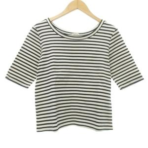 ドレステリア DRESSTERIOR ボーダー カットソー 五分袖 Tシャツ トップス F 白黒 ■TC レディース