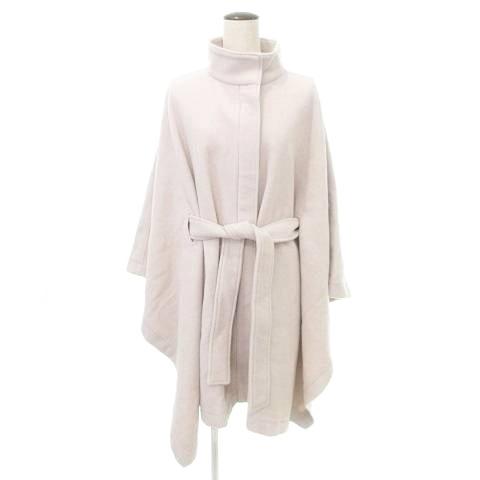 スナイデル SNIDEL 美品 ラムウール混 スタンドカラーポンチョ コート ワンサイズ パステルピ...