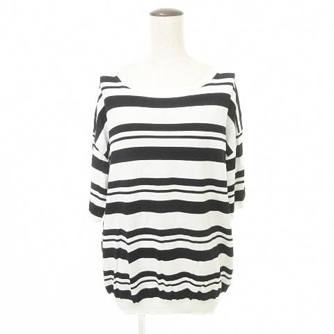 レプシィム ローリーズファーム LEPSIM LOWRYS FARM 美品 ボーダー ニット カット...