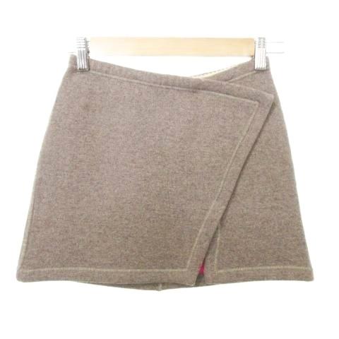 ヌメロヴェントゥーノ N°21 タグ付き ミニスカート 無地 ウエストゴム 厚手 36 XS〜Sサイ...